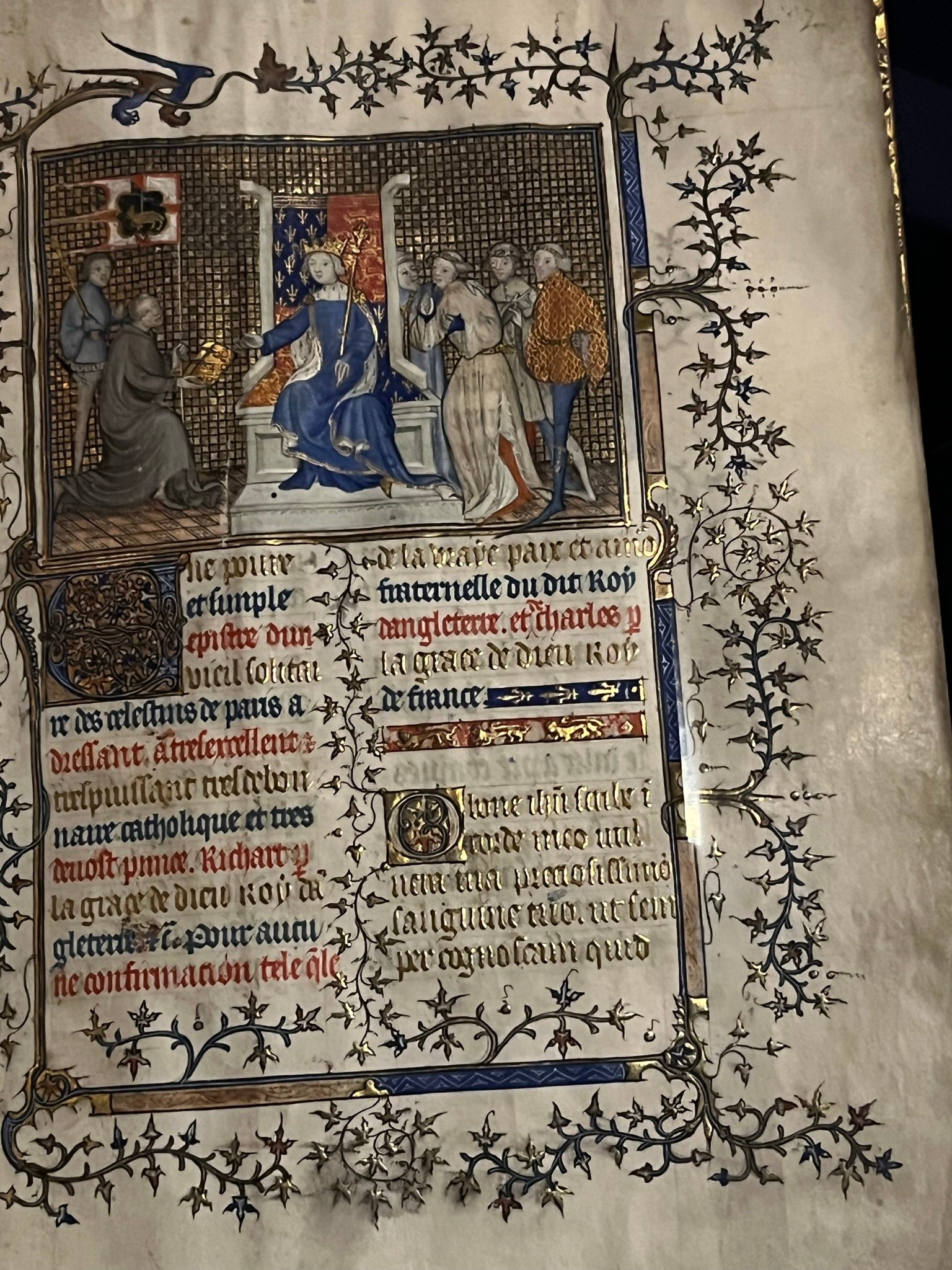 Letter to King Richard with Gilding