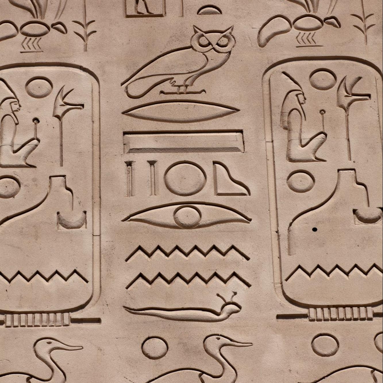 Egyptians Hieroglyphics carved in Stone - Story of Writing