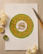 S with a Leafy Wreath